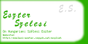 eszter szelesi business card
